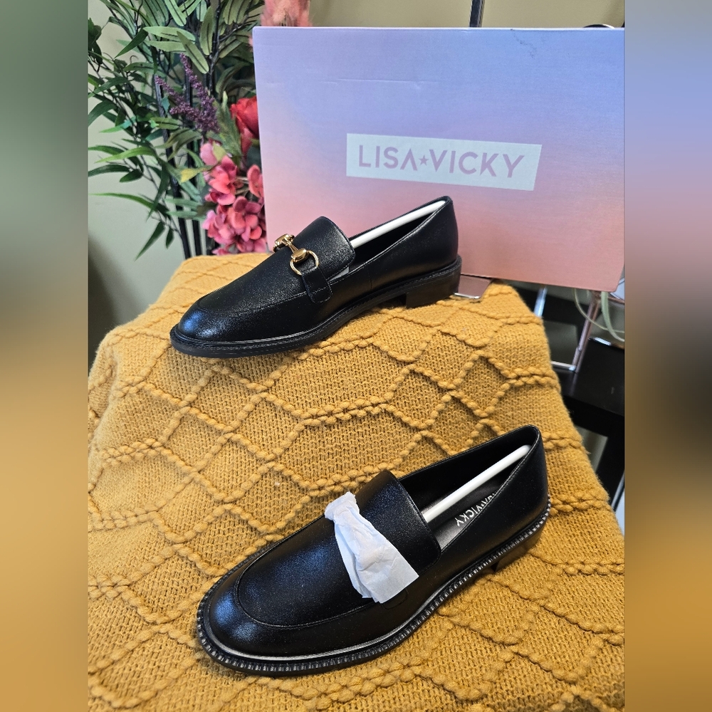 Lisa Vicky Zany-V Loafers, Multiple Sizes, Black